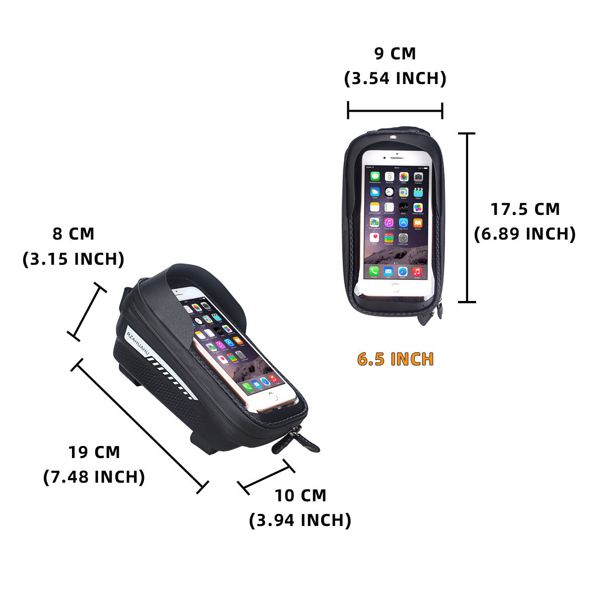 Hard Shell Bicycle Bag Front Beam Bag Mountain Bike Mobile Phone Touch Screen Upper Tube Bag Saddle Bag Riding Equipment