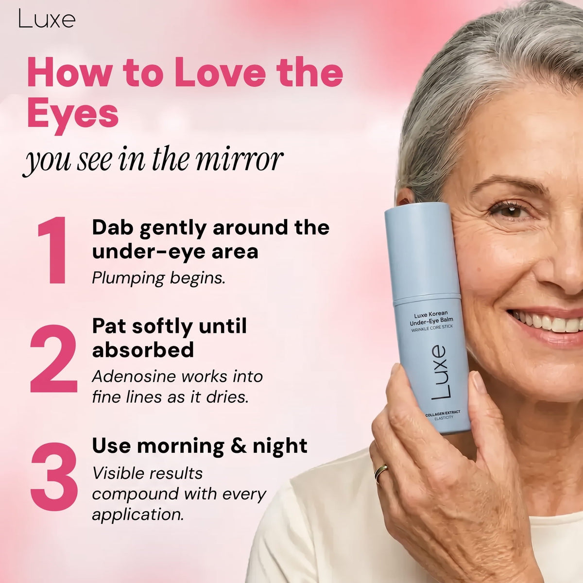 Luxe Korean Under-Eye Balm - Rest optional. Bright eyes, always.