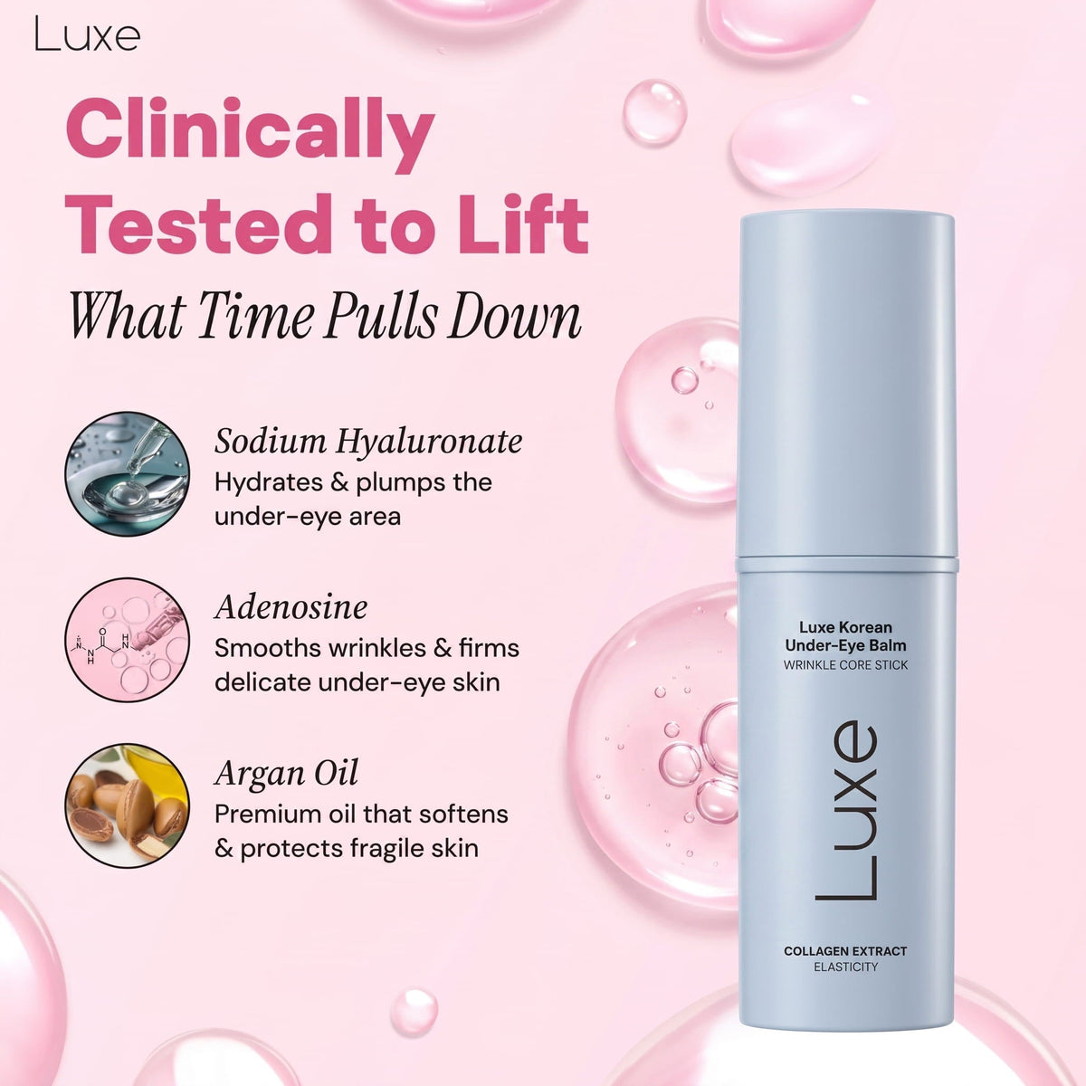 Luxe Korean Under-Eye Balm - Rest optional. Bright eyes, always.