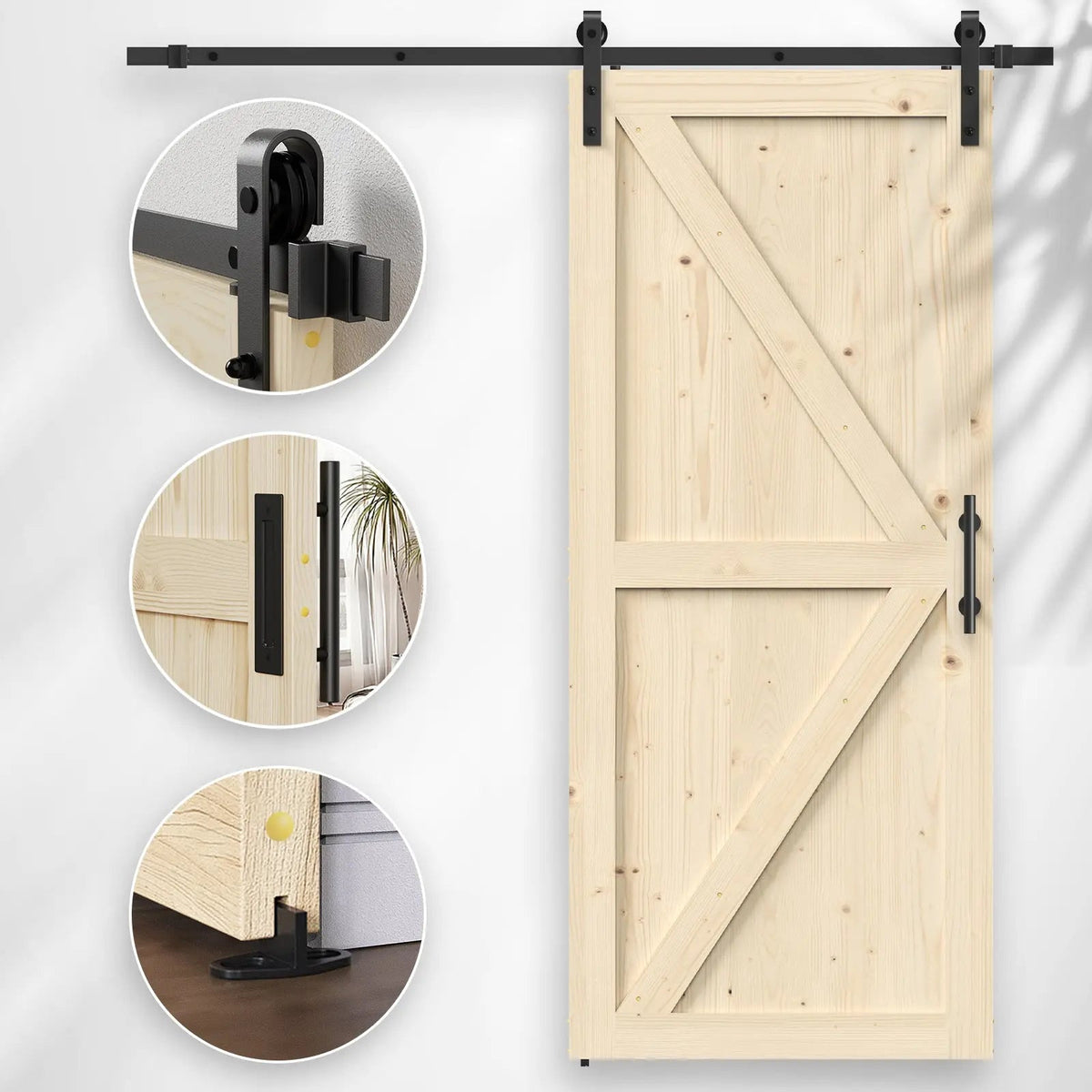 Solid Pine Barn Doors with Track Kit