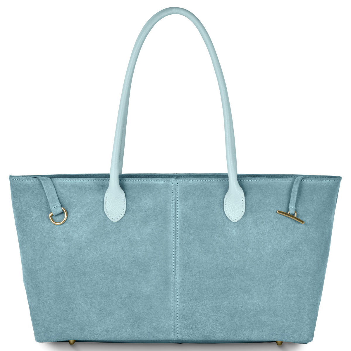 Italian Genuine Suede & Full-Grain Leather Tote Bag | Bologna